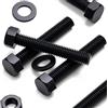 Caterpillar Red 10x Viti a Testa Esagonale Nero Polipropilene (PP) Dadi e bulloni di plastica, M10 x 60mm, Rondelle,