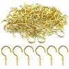 DINGFENG FENGXUE 100 Pcs Ganci a Tazza in Ottone da 1 Pollice, Ganci a Tazza in Metallo, Ganci a Vite in Rame e Ganci a Vite in Metallo, Adatti Per Cucine, Uffici, Scuole e Camere da letto