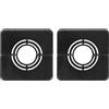 QUARKZMAN 2 Pezzi Fascia Di Copertura Divisibile A Parete 0.79 (20mm) Plastica Quadrata Regolabile Fascia Di Copertura Per Tubo Clip-on Collare Sotto Lavandino Nero