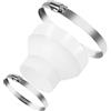 LeLiangLiang Riduttore da 150 mm a 100 mm, Riduzione Tubo Cappa da 150 a 100mm, Riduttore per Condotti Rotondi, Condotti di cappe aspiranti tubo cappa cucina ventilazione + 2 fascette stringitubo in acciaio Inox