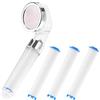 Fdit Ioni negativi Doccia palmare Soffione pressurizzato Bagnatura Sprinkler Risparmio d'acqua con 3 filtri per la migliore esperienza doccia con 3 filtri(1 Shower Head + 3 Filters)