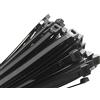 CRINSTON - 1000 Pezzi Fascette professionali 250 mm x 4,8 mm, Fascette di plastica nera. Resistente ai raggi UV - Resistenza minima alla trazione 22,4 kg.