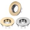 QUARKZMAN 3 Pezzi Set Anelli Di Troppo Pieno Per Lavello, Bagno Cucina Rifinitura Vasca Foro Rotondo Copertura Troppo Pieno In Ottone Insert In Foro (Tono Argento, Tono Oro, Bronzo)