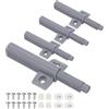 PATIKIL Chiusura magnetica a pressione, 4 pezzi, chiusura a pressione nascosta, per armadietti, cassetti, cucina, guardaroba, grigio