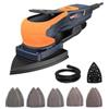 MAXXT Levigatrice rotorbitale compatta MAXXT con motore senza spazzole, 350W, orbita 3 mm, 4000-10000 giri/min, superficie di levigatura 100 * 152 * 152 mm, 10 fogli abrasivi.