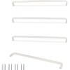 Tycoonest Set di 4 pomelli curvi per cassetti, colore bianco avorio, per armadietti, armadi e cassettiere, include 8 viti di montaggio, maniglie moderne eleganti al tatto, distanza tra i fori 320 mm