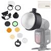 Godox Kit S-R1 e AK-R1 Flash Diffusore Light Softbox Speedlite Flash Accessori con supporto universale Adpater per Canon, per Nikon, per Sony Speedlight