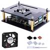 GeeekPi Case per Raspberry Pi 4 Modello B & Raspberry Pi 3 Modello B+,Raspberry Pi Custodia con ventola di raffreddamento per Raspberry Pi 3/2 Modello B/B + (Brown)