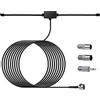Nelawya Antenna radio FM DAB Antenna a dipolo da 75 Ohm con connettore tipo F Cavo di prolunga da 3 m per sistema musicale Ricevitore stereo domestico Ricevitore audio AV Vedio Home Theater