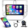 VECHTEL 4G&64G 9 Autoradio per Ford Kuga Escape 2008-2012 con Carplay Android Auto,Bluetooth RDS/FM Radio,Wi-Fi GPS Navi,Telecamera posteriore AHD