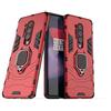 MaiJin LuluMain Compatibile con 1+8 PRO (5G) Cover, Custodia Armor Anello Cavalletto (Funziona con Il Supporto Magnetico per Auto) Case Paraurti per OnePlus 8 PRO (Rosso)