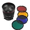 Hersmay NG-10X Mount Fresnel Lens Focusing Adapter 10-40° 5X Brighter per Godox SL-60W Mount Studio Light Flash LED Light 4 Filtri Gel Colorati