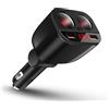 GemCoo QC 3.0 Caricabatteria da Auto Accendino per Auto 120W DC 12V / 24V Caricabatteria da Auto USB 2 Prese con Voltmetro LED Porta Doppia USB QC3.0+ PD per Tablet Cellulare GPS Dash Fotocamera