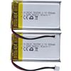 HXJNLDC 502540 Batteria 3.7 v 550 mAh per moto Sena SMH5 Auricolare Bluetooth Sostituzione batteria Sena SMH5-FM SMH5D SPH10H-FM Codice batteria (P/N): ICP40/25/40P si adatta a Nextbase 312GW HD Recording