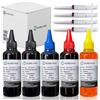 DLMELHOR Kit di inchiostri universali per stampanti a getto d'inchiostro Eposn Canon, HP, Brother, Lexmark, Samsung, Dell, Kodak, cartucce ricaricabili compatibili, sistema CISS CIS