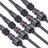 YETOR Connettore fili elettrici impermeabile maschio femmina, IP68 2Pore con cavo di prolunga 16AWG 20CM per luci di striscia a LED. (2Pin)