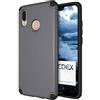 doupi Ultra Armor Custodia per Huawei P20 Lite, Anti Scivolo Design Protzione Posteriore Bumper Cover, Grigio