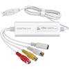 VIXLW Acquisizione video, dispositivo di acquisizione video USB, converte VHS in digitale, VHS/VCR/Hi8/Mini DV a digitale/DVD, per lettore a nastro, videocamera, PC, TV, OBS, per Mac OS, Android