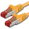 1aTTack.de 1x 0,25 m - Cavo patch di rete Cat 6 Cat6 RJ45 SFTP - giallo