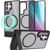 NALIA Custodia Magnetica per Samsung Galaxy S25 Ultra, Nero Basalto | Protezione Ibrida Smart, Supporto Inferiore & Potenza Magnetica, Finitura Satinata Grip, Precisa & Studiata, TRITON