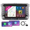 YELDHIZA [Prestazioni Elevate] Autoradio Linux 7 IPS con Autoradio con CarPlay senza fili Android Auto, Bluetooth, FM/AM, USB, EQ - per VW Golf 5/6, Passat, Jetta, Caddy, Polo, CC, Tiguan, EOS, Touran, T5