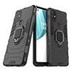 MaiJin Compatibile con OnePlus Nord N10 5G Cover, Custodia Armor Anello Cavalletto (Funziona con il Supporto Magnetico per Auto) Case Paraurti (Nero)