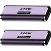 YUNKOZAND Adattatore USB C 90 gradi,adattatore USB C ad angolo retto con 40 Gbps PD 240 W 8K a 60 Hz,compatibile per Portatili,Steam Deck,switch,VR e altri dispositivi di tipo C (Straight-2 Pieces)