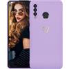 Kaywzo Cover per Huawei Y6p,Custodia in Silicone TPU Liscio di Morbido con Modello Cardiaco,Design Minimalista,Ultrasottile Donna Antiurto Case Cover,Viola