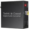 Queen.Y Convertitore Bidirezionale da Digitale Coassiale a SPDIF Toslink Ottico o da Toslink a Coassiale Audio Digitale Adattatore Segnale Nero