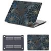 HLAAJJX Custodia Laptop per Macbook Air 13 pollici M4 M3 M2,Versione 2025 2024 2022 A2681 A3113 A3240,Case Cover Duro Protection in Plastica per Apple Macbook Air 13,6,Fiore Elegante