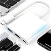 Retoo Cavo adattatore universale 3 in 1 da USB C a HDMI, 4 K, 60 Hz, 1080p con audio, in alluminio adattatore USB-C compact da USB tipo C a HDMI USB 3.1 USB-C per PC laptop Samsung S Note OTG