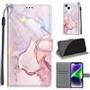 TOMYOU Cover per iPhone 14 Plus, Modello rosa | Antiurto Protettiva Portafoglio, Slot per Schede, Magnetica, Custodia in Pelle PU, Libro Flip,Funzione Stand