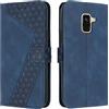 OKZone Cover per Samsung Galaxy A6 2018, Custodia in Pelle Samsung A6 2018, Antiurto Cover a Libro Galaxy A6 2018 Magnetica Portafoglio Folio PU Pelle Flip Caso con Wallet Case Cover (Blu)