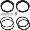 Aerzetix | Kit di 2 adattatori per altoparlanti Ø165 mm in plastica ABS | compatibile con VW Golf VI, VII, VIII, Polo IV, V, AW, Passat B6, B7, Touran 1T, Tiguan 5N, T‑Roc, Skoda Octavia III, IV