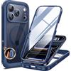 Miracase per iPhone 17 Pro Max Custodia 6.9, per MagSafe, 360° Protezione Completa, con [Anti-bolle] Protezione Schermo in Vetro Temperato e [Protezione Completa della Fotocamera], Custodia Magnetica