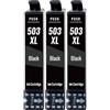 kamo 503 cartucce XL compatibili con cartucce Epson 503 503XL Multipack (3 nere), per Expression Home XP-5200 XP-5205, Workforce WF-2960DWF WF-2965DWF