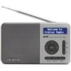AIWA - RD-40DAB/SL Ricevitore Radio Portatile DAB+, FM PLL con Auto-Scan e RDS, 50 Preset per canali DAB+, 50 Preset per canali FM, Orologio Digitale, Dual Alarm, Custodia, Finitura Silver