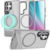 NALIA Custodia Magnetica per Samsung Galaxy S25 Ultra, Grigio Ghiacciaio | Protezione Ibrida Smart, Supporto Inferiore & Potenza Magnetica, Finitura Satinata Grip, Precisa & Studiata, TRITON