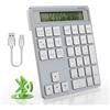 Rytaki Pro Tastierino Numerico Wireless con Calcolatrice - 34 Tasti Tastierino Numerico Bluetooth per mac/PC/Laptop/MacBook/Windows/iOS e Android（Ricarica USB-C）