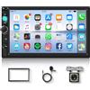 Hodozzy 2 Din Autoradio 7 Pollici Touch Screen Radio Auto Bluetooth FM Radio, Hodozzy Stereo Auto 2 Din Schermo con Mirrorlink, Lettore MP5 Universale AUX/USB, Telecamera Retrocamera,e Retroilluminazione