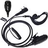 HYS Auricolare radio di sicurezza compatibile con Baofeng UV-5R BF-888S Quansheng UV-K5 UV-K5 (8) Kenwood TH-F7 TK-2100 radio a 2 vie, forma G con microfono (G-1)