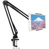 SAMHOUSING Supporto per tablet da letto con braccio in alluminio robusto per iPad, iPad Air, iPhone, iPhone 8/7, Samsung Galaxy o altri dispositivi con schermo da 4,7 a 12,9 pollici (nero)