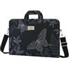 MOSISO Borsa Laptop Donna, Borsa Computer 15.6 pollici Compatibile con Macbook, Hp, Dell, Lenovo, Asus, Notebook, Custodia Tracolla Laptop 15-15,6 pollici con Tracolla, Farfalla Linea Dorata