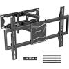 XINLEI Supporto TV a Parete Ultra Sottile Girevole e Inclinabile con 6 Bracci Articolati, per TV LCD LED Plasma 37-86 Pollici (Piatta/Curvo), Portata fino a 60 kg, VESA Max 600×400 mm, MA02A