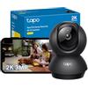 Tapo C211 2K 3MP Pan/Tilt Telecamera di sicurezza per interni, Telecamera WiFi, senza canone mensile, rilevamento AI, telecamera per cani, monitor per bambini, CCTV, visione a 360°, visione notturna