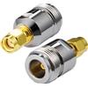 Vecys Adattatore RP-SMA Maschio a Femmina di Tipo N Adattatore antenna Wi-Fi per Antenna Esterna Wlan Router Wi-Fi Wlan 4G Router Wirelesse Bluetooth (2 pezzi)