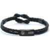 ATLETICO DE MADRID 1903 Atletico de Madrid Bracciale in pelle intrecciata nera con nodo marinaio, chiusura magnetica in acciaio laccato, prodotto ufficiale