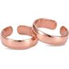 BioMag Set di 2 anelli regolabili in rame puro, unisex, Rame, Non avere