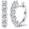 FIOROYAL Orecchini Cerchio Argento 925 Moissanite Orecchini Donna Anallergici Cerchio Piccoli Placcato Oro 14K Diamante Simulato Colore D VVS1 Regalo Gioielli Donna Uomo S3.5