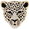 GamTelightpe Spilla leopardata vintage con zirconia brillante spilla per le donne regali per il giorno dell'anno oro, Acciaio inossidabile Strass